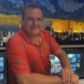 Portrait photo of Laughing Gull's bartender, Patrick Karlovec.