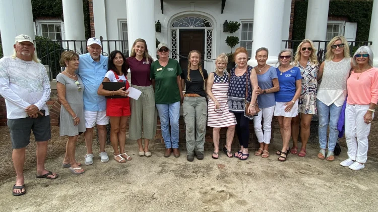 The Isle of Palms' VFW dubs Boone Hall Farms an Americanism Award.
