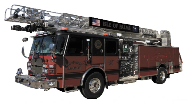 Cutout image of a FD's lead truck.