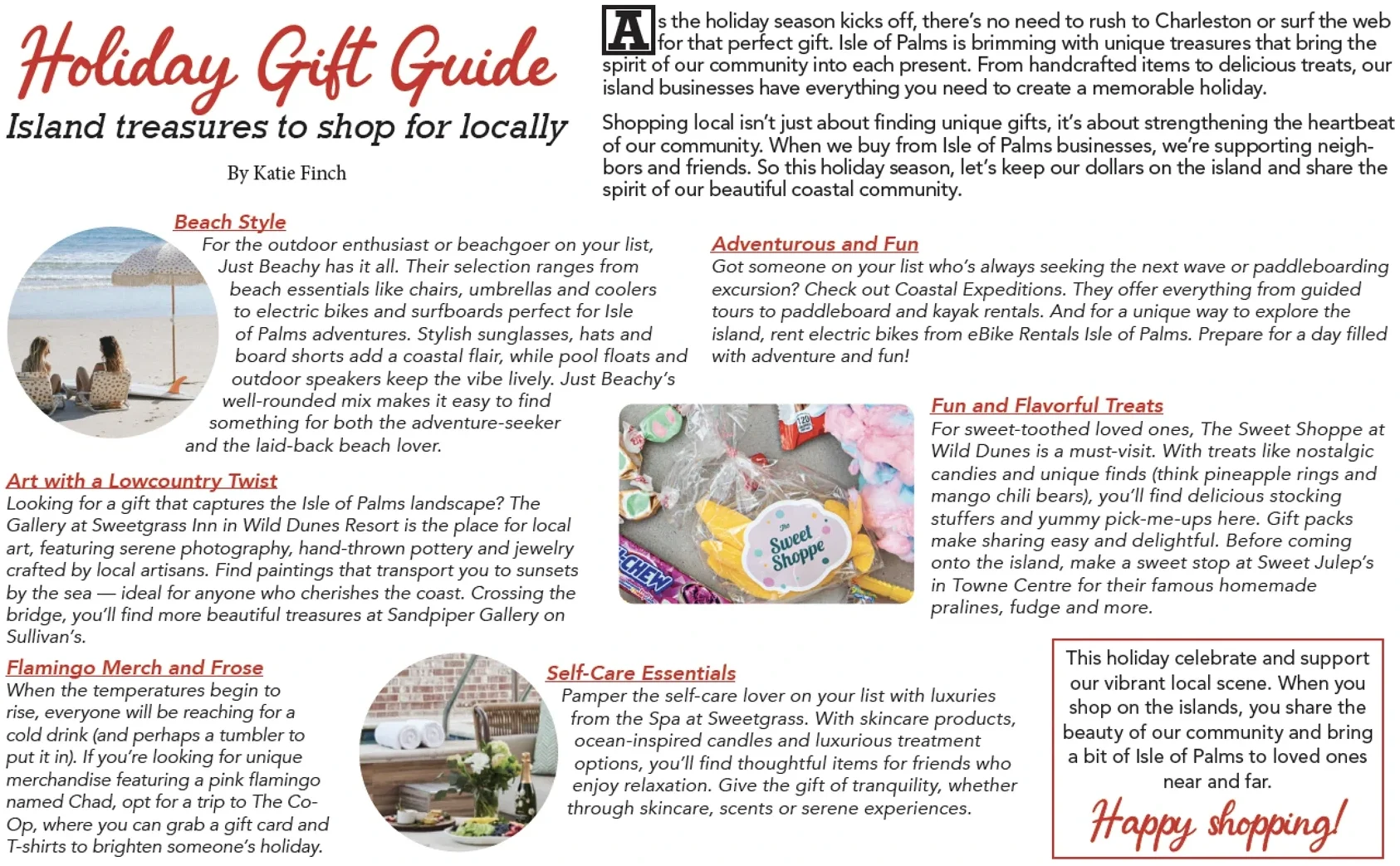 The guide to gift buying on Isle of Palms, South Carolina 2024.