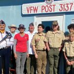 sle of Palms VFW Post 3137 Auxiliary members Charlie Missile, vice commander; Joe Houdek, post bugler; Mike Hanna, trustee; Carol Truslow, chaplain; Bo Stallings, post commander; Boy Scouts Rafal Pawlik, Davidson Bendell, Luke Pawlik, Brown Humphrey and Buddy Gillam, past post commander.