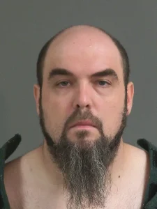 Prision mugshot of man suspected of hitting and causing bodly harm yo children in a hit and run on Sullivan's Island, South Carolina.