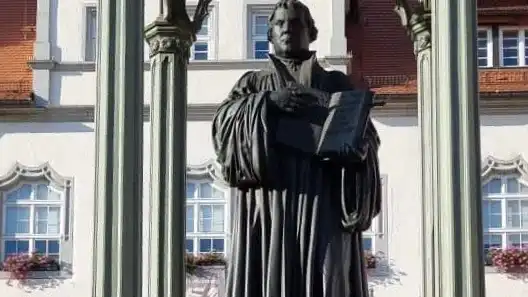 Martin Luther statue, Wittenburg. Lutherstadt Wittenberg, Germany