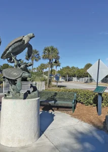 Artwork sculpture art on Isle of Palms, SC public display.