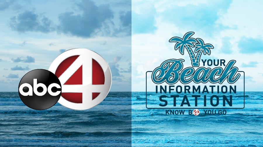 ABC News 4, Your Beach Information Station: Know b4 You Go beach weather graphic