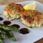 Acme Lowcountry Kitchen, Jumbo Lump Crab Cakes with Asparagus