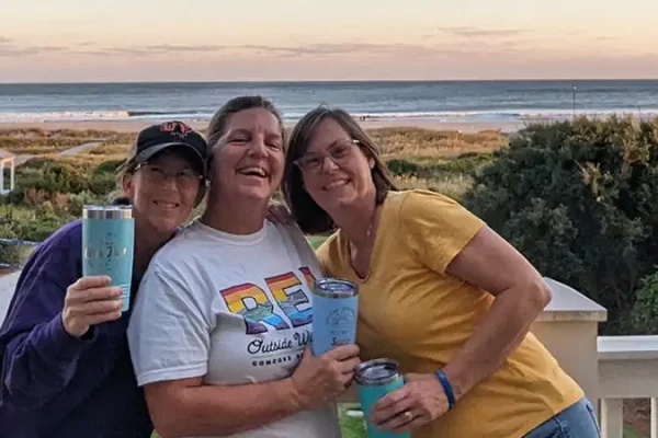 Boston friends from Univ of New Hampshire chose Isle of Palms, SC for their vacation destination, celebrating 40+ years of friendship