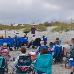 DeepWater Church hosting a service on the beach at IOP