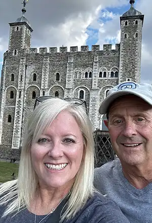 Christi and Eddie Kunkle at the Tower of London.