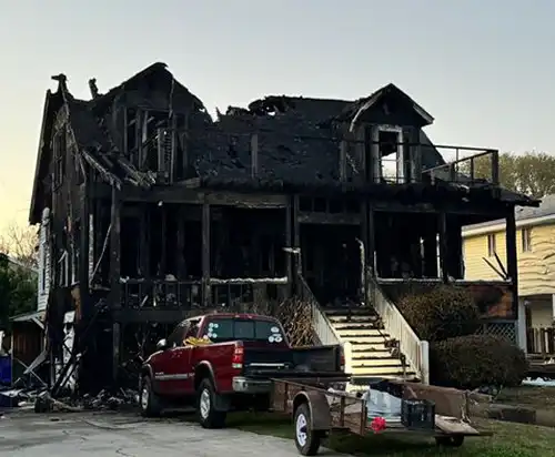 Fire damage to an Isle of Palms home.