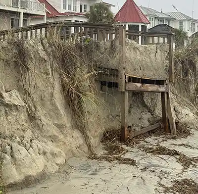 Isle of Palms beach erosion photo.