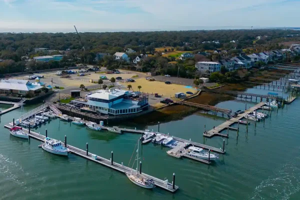 A photo of the Isle of Palms Marina before any renovations were made.