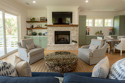 Isle of Palms Renovation of Holly and Michael Culp's home, living room photograph