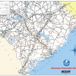 A map of South Carolina featuring 2024's hurricane evacuation routes.