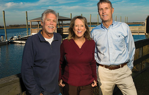 Isle of Palms Mayor Jimmy Carroll with new Council members Susan H ill Smith and Randy Bell