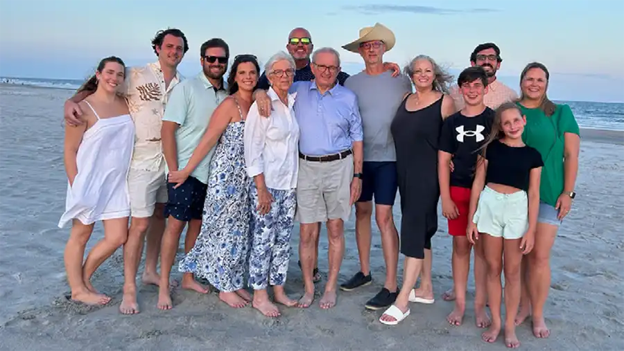 13 of the Price family 14 on the beach at Isle of Palms, SC